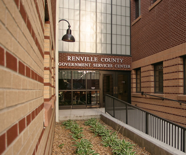 Image of the Renville County, MN government office building.