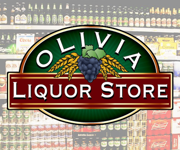 Olivia, MN liquor store logo.